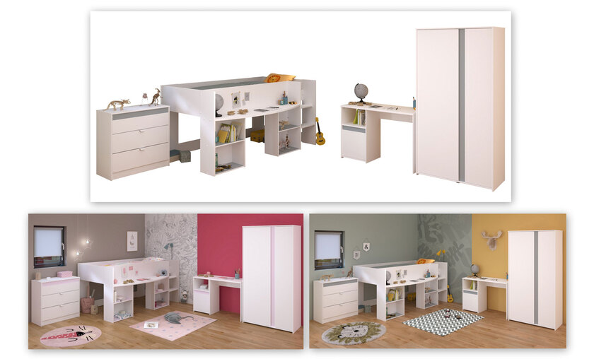 Parisot Kinderzimmer Pirouette 11 weiß – Bild 5