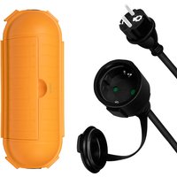 LogiLink Outdoor-Set: Verlängerungskabel Kabel-Schutzbox