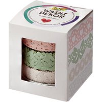 folia Deko-Bordüre Washi-Dekor, Pastell, 4er Set