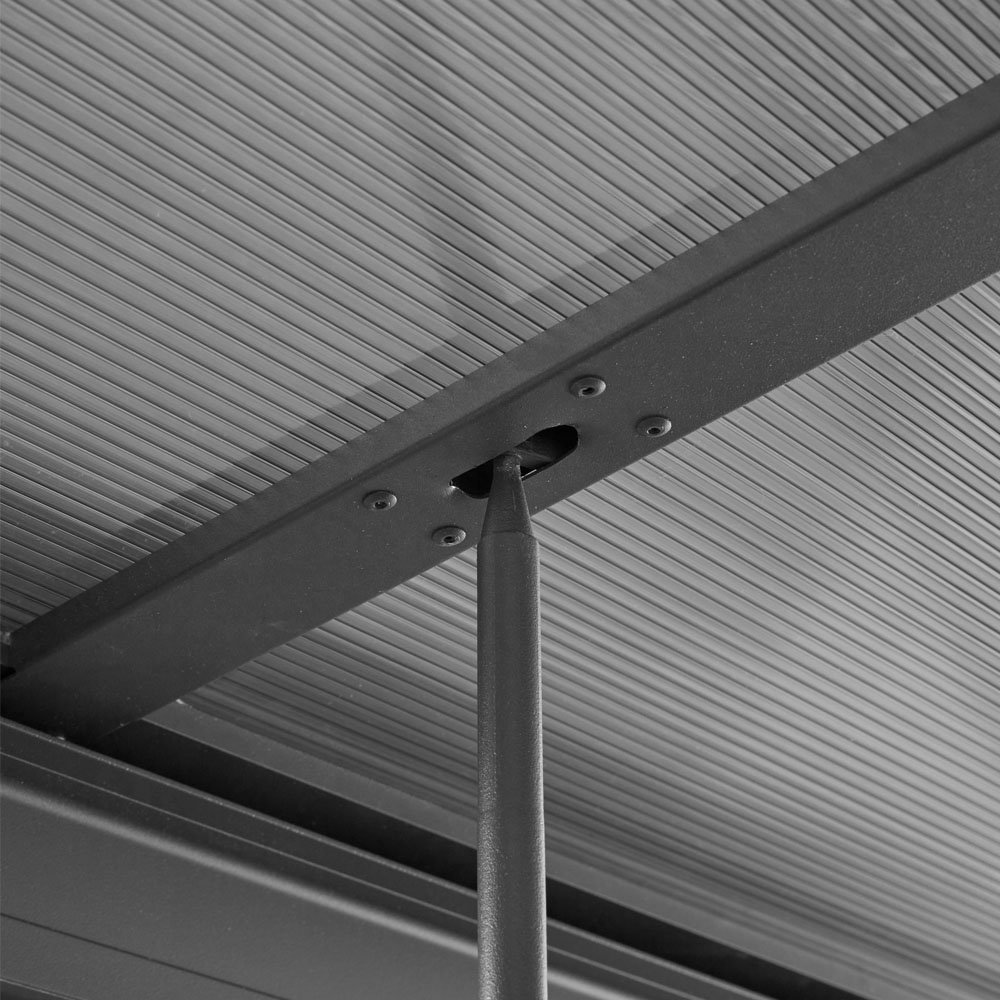 Terrassenüberdachung SOLIS DELUXE - 290 x 295 x cm Grau – Bild 4