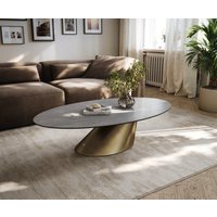 DELIFE Edge Couchtisch Oval 140x80 cm