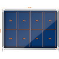 nobo Schaukasten Premium Plus, Filz-Rückwand, 8 x DIN A4 – Bild 2
