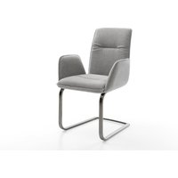 Freischwinger Vinja-Flex Strukturstoff Soft Grau Freischwinger flach Graphit