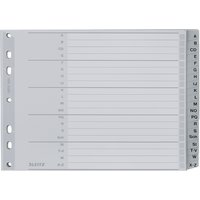 LEITZ Kunststoff-Register, A-Z, Überbreite, halbe Höhe