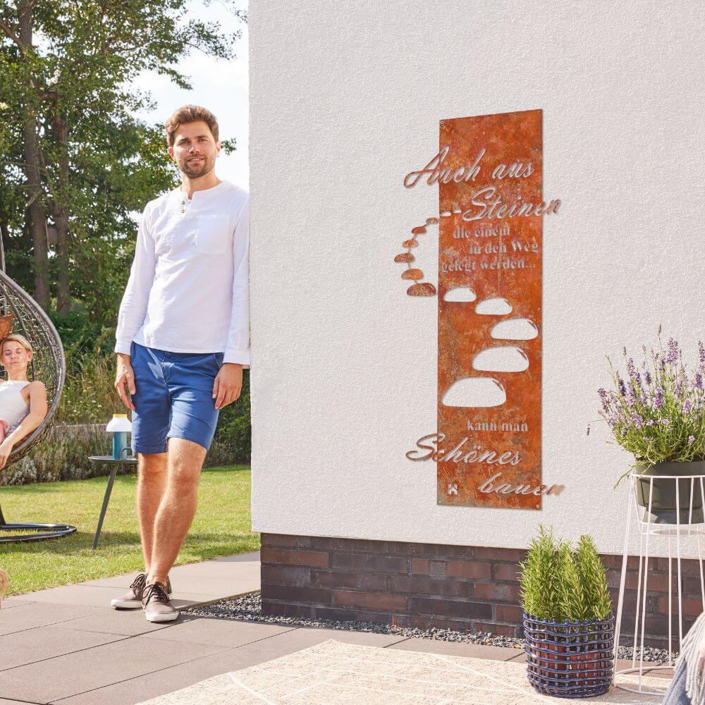 Rost Gartenschild STEINIGER WEG - Made in Germany – Bild 3