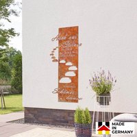 Rost Gartenschild STEINIGER WEG - Made in Germany