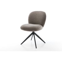Drehstuhl Nube-Flex Strukturstoff Soft Taupe Kreuzgestell breit Schwarz 360 drehbar Wippfunktion Taschenfederkern