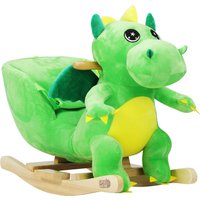 Deuba Schaukeltier Dino Grün mit Sicherheitsgurt