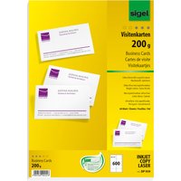 sigel Visitenkarten, 85 x 55 mm, 200 g/qm, hochweiß