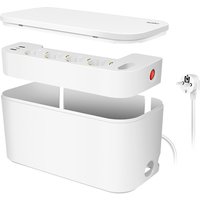 LogiLink Kabelbox mit Steckdosenleiste, 5-fach, weiß – Bild 2