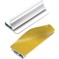 DURABLE VARIOCLIP adhäsiv, weißer Clip mit grünen Streifen