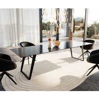 DELIFE Edge Esstisch 300x100 Schwarz – Bild 2