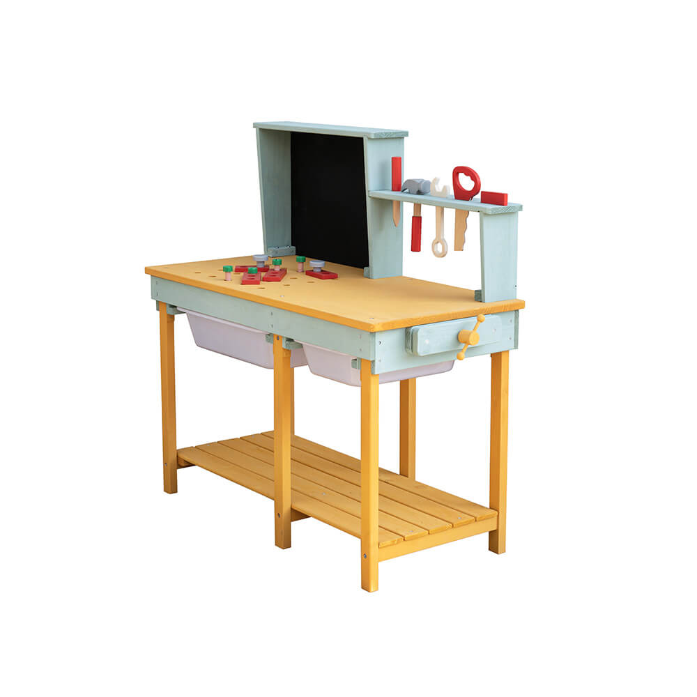 Werkbank aus Holz TOOL - Blau – Bild 3