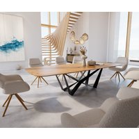 DELIFE Edge Esstisch Eiche Schwarz – Bild 2