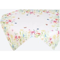 Mitteldecke mit Blumenmuster, ca. 80x80 cm