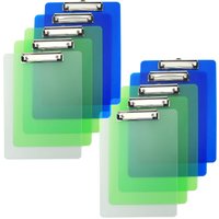RAPESCO Klemmbrett, DIN A4, transparent-farbig sortiert, 10er