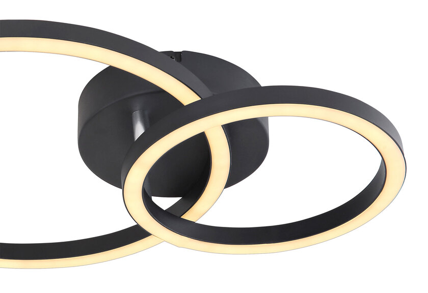 REGGY Deckenlampe schwarz 67238-24B, B/H/T: 54,5 x 7,5 x 30 cm, Metall, Kunststoff – Bild 6