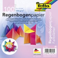 folia Regenbogen-Faltblätter, 150 x 150 mm, 100 g/qm – Bild 2