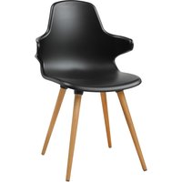 Topstar Besucherstuhl, T 2020, schwarz / buche – Bild 2