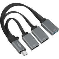 LogiLink USB 3.0 Hub mit USB-C 3.1 Gen1 Anschluss, 3-Port