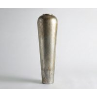 Vase Tavera B29 x T29 x H95 cm Metall Platin Aurum Handgemacht