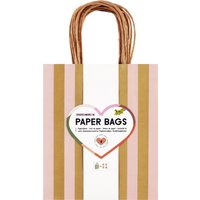 folia Papier-Tragetaschen, STRIPES AMORE, Größe: M – Bild 2