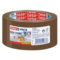 tesa Verpackungsklebeband EXTRA STRONG, 50 mm x 60 m, braun