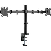 LogiLink Doppel-Monitorhalterung, Armlänge: 390 mm, schwarz