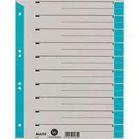 LEITZ Trennblätter, A4 Überbreite, Kraftkarton 230g/qm, blau