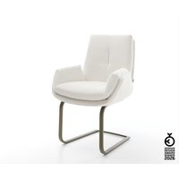 Freischwinger Clea-Flex Bouclé Creme-Weiß Freischwinger flach Effektfinish Titan