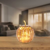 LED-Kürbis aus Glas, Ø ca. 14 cm