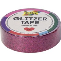 folia Deko-Klebeband Glitzer-Tape, 15 mm x 5 m, pink – Bild 2