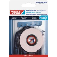 tesa Powerbond Montageband für Fliesen/Metall, 19 mm x 1,5 m – Bild 2