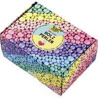 folia Holzperlen-Mix PASTEL Jumbobox, 1 kg – Bild 2