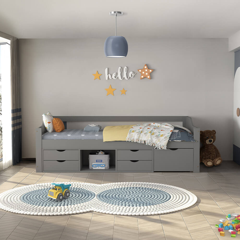 Home Deluxe 4058166269812 Kinderbett Grau – Bild 3