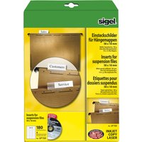 sigel PC-Einsteckschilder für Hängemappen, 60 x 21 mm, weiß – Bild 2