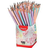 Maped Bleistift BLACK, PEPS PASTEL, Härtegrad: HB, 72er Köcher