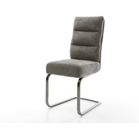 Freischwinger Pela-Flex Bouclé Soft Schlamm Freischwinger flach Graphit Taschenfederkern