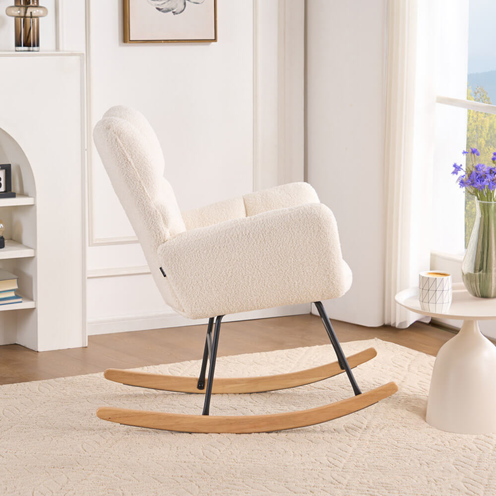 Home Deluxe 4058166311238 Schaukelstuhl Weiß – Bild 5