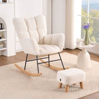 Home Deluxe 4058166311238 Schaukelstuhl Weiß