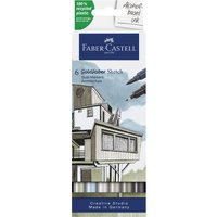 FABER-CASTELL Sketch Marker GOLDFABER, 6er Etui Architektur