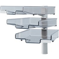 Hansa Schwenkflügler mit 3 Schalen, lichtgrau