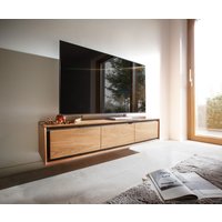 Lowboard Stonegrace 145 cm Akazie Natur 3 Türen Steinfurnier schwebend – Bild 2