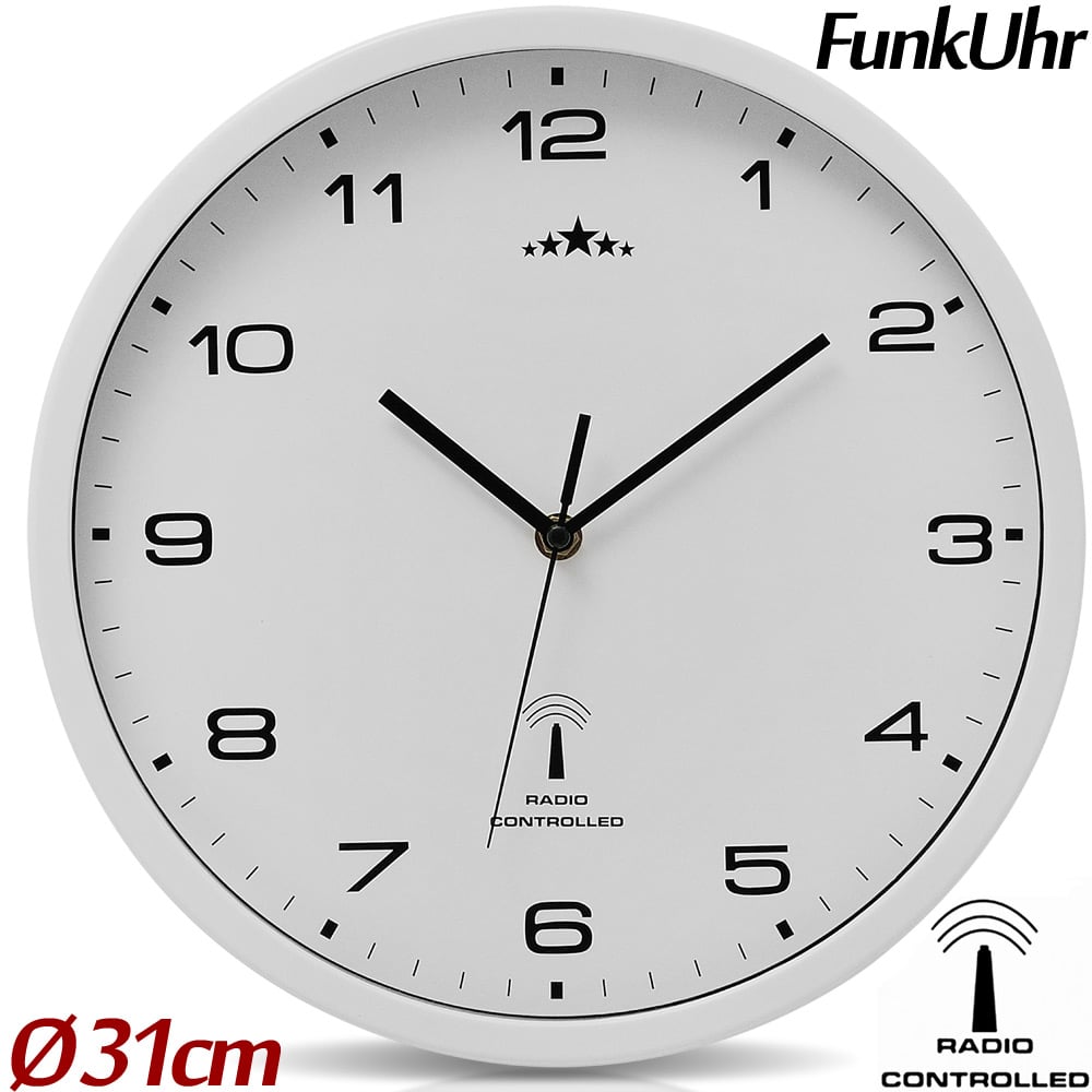 monzana 101557 Funkwanduhr Weiß – Bild 2