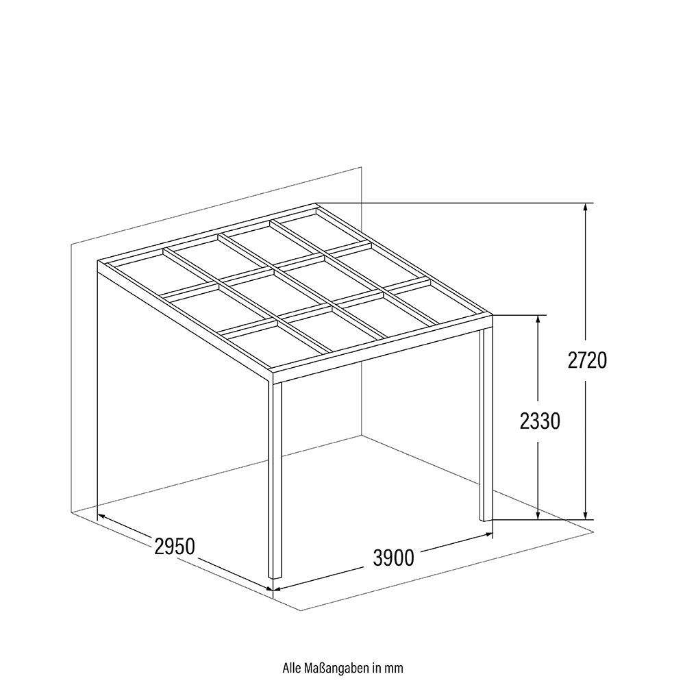Terrassenüberdachung SOLIS DELUXE - 390 x 295 x cm Weiß – Bild 4