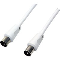 LogiLink Antennenkabel, Stecker - Kupplung, weiß, 2,5 m – Bild 2