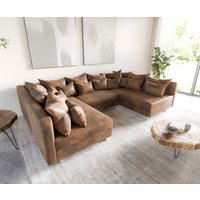 DELIFE Clovis Ecksofa Braun