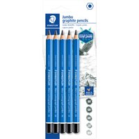 STAEDTLER Bleistift Mars Lumograph jumbo, 5er Blister