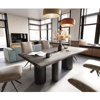 DELIFE Edge Esstisch Akazie Platin – Bild 2
