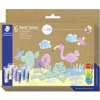 STAEDTLER Fingerfarbe Noris junior PASTEL, 6er Kartonetui